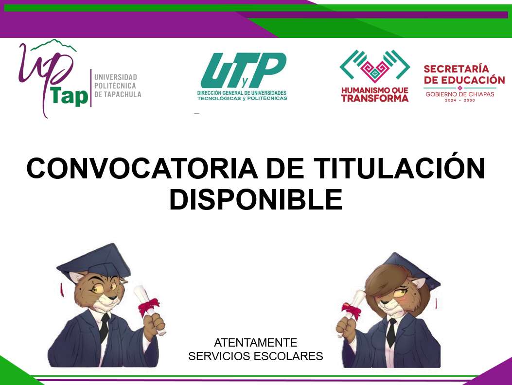 CONVOCATORIA DE TITULACIÓN DISPONIBLE