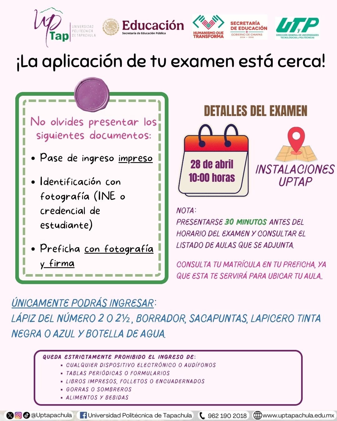 EXAMEN DIAGNÓSTICO PRIMERA CONVOCATORIA 2026