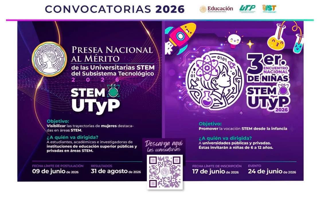 STEM UTyP continúa impulsando acciones para reducir las brechas de desigualdad en las áreas STEM.