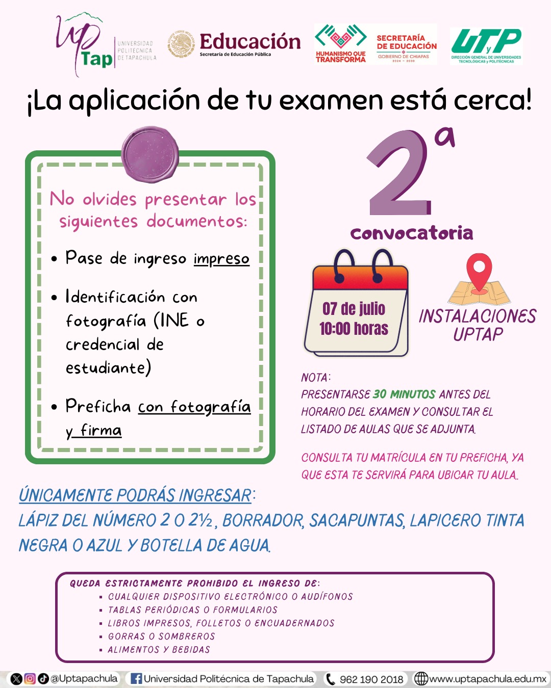EXAMEN DIAGNÓSTICO SEGUNDA CONVOCATORIA 2026