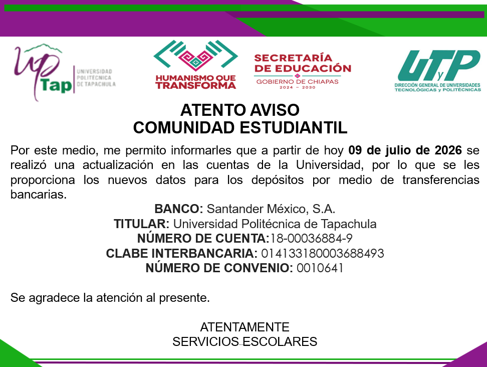 ACTUALIZACION DE CUENTA PARA TRANSFERENCIAS JULIO 2026