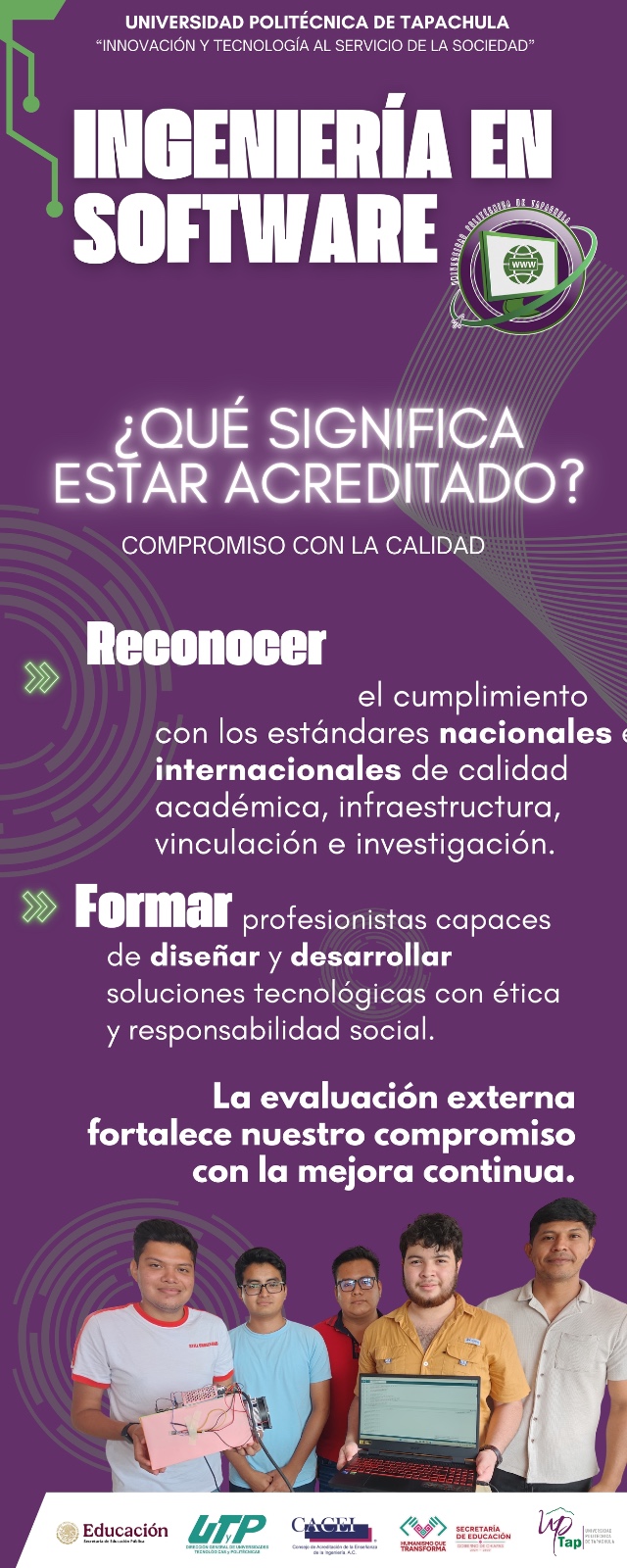 INGENIERÍA EN SOFTWARE UPTAP: COMPROMISO CON LA CALIDAD EDUCATIVA
